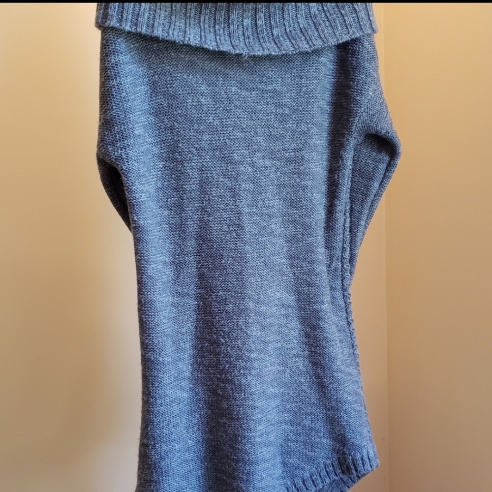 Asymmetrical Cowl Neck Sweater Dress - Picture 2 of 2